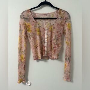 Free People Floral Button-Down Women Top